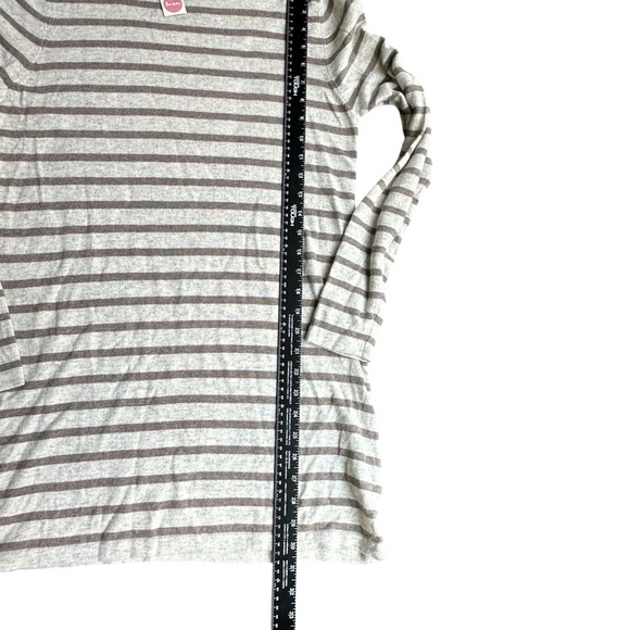 Boden NWT Gray Stripe Tunic Sweater Sz 10 Lightweight Cashmere Blend - Picture 4 of 6